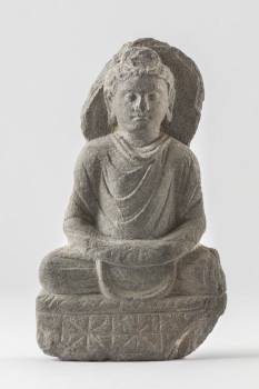 The Shakyamuni Buddha in Meditation, today’s Pakistan, 2nd century, slate