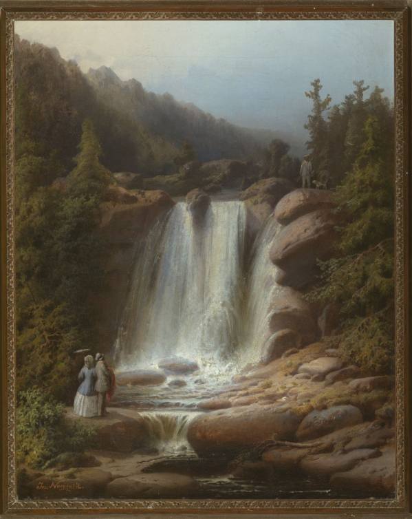 Josef Navrátil, Waterfall of the Mumlava River in the Giant Mountains, 1850–1853