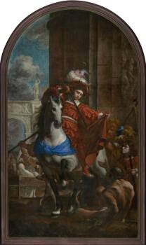 Karel Škréta, St Martin Sharing His Cloak with a Beggar, after 1650?, National Gallery Prague