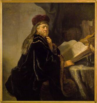 Rembrandt Harmenszoon van Rijn, Scholar in His Study, 1634, National Gallery Prague