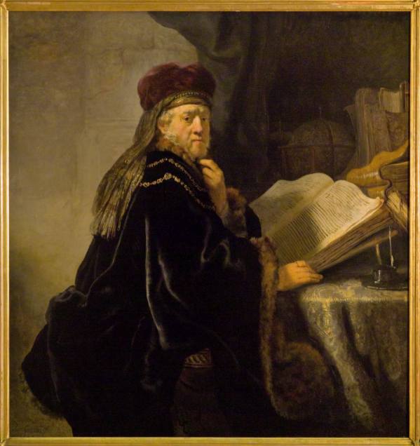 Rembrandt Harmenszoon van Rijn, Scholar in His Study, 1634, National Gallery Prague