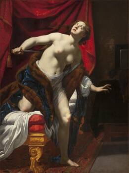 Simon Vouet, Suicide of Lucrece, c. 1625, National Gallery Prague