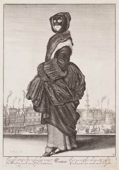 Václav Hollar, Zima, z cyklu Čtyři roční období jako celé ženské postavy, 1643–1644, lept
