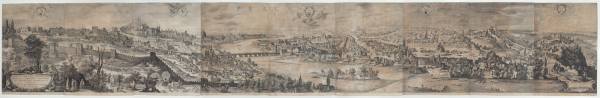 Johannes Wechter after Philip van den Bossche, View of Prague – the Sadeler Panorama, 1606, Engraving