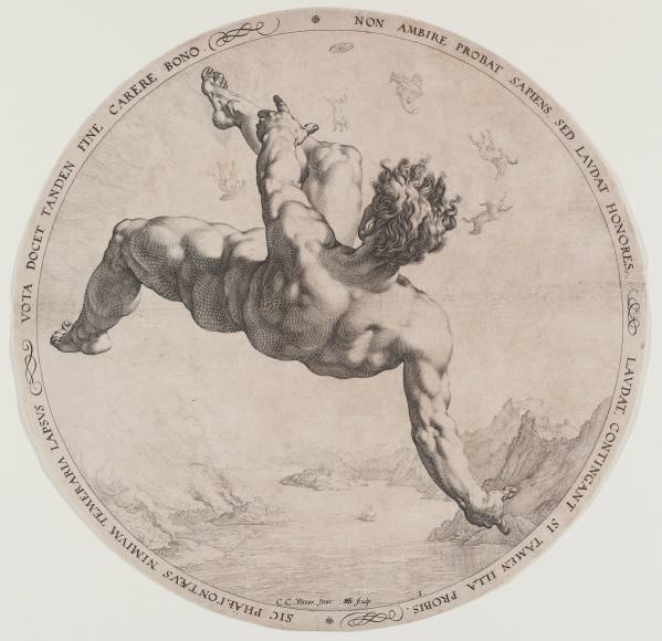 Hendrick Goltzius, Phaethon, from the Four Disgracers cycle, 1588