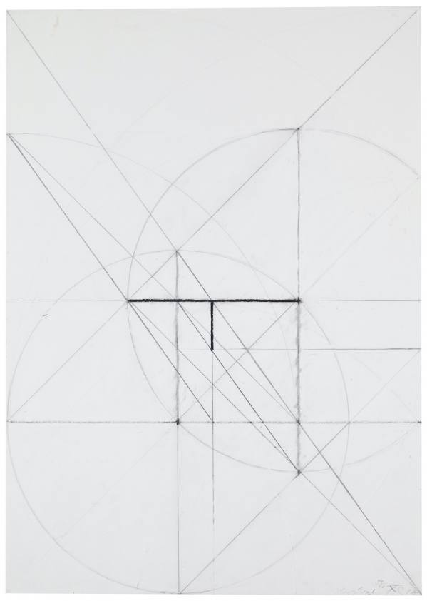 Stanislav Kolíbal, Drawing No. XCI from the Berlin cycle, 1988, Charcoal, pencil