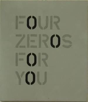 Endre Tót, Four Zeros for you, 1977