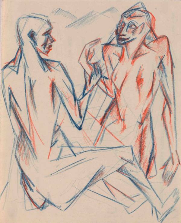 Cubist Drawings by Otto Gutfreund