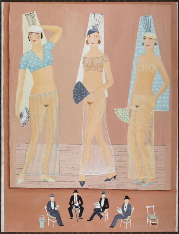 Toyen, Tři tanečnice, 1925, NGP.