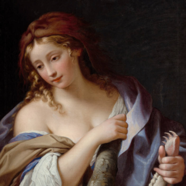 Elisabetta Sirani, Omphale, (1660-1661), Dresden, Staatliche Kunstsammlungen, Gemäldegalerie Alte Meister