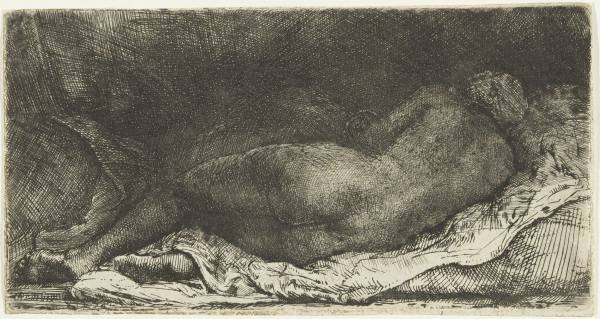 Rembrandt Harmensz. van Rijn, Reclining Female Nude (‘La Négresse couchée’), 1658, NGP