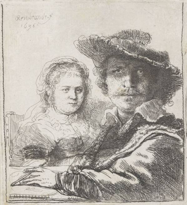 Rembrandt Harmensz. van Rijn, Self-Portrait with Saskia, 1636, NGP