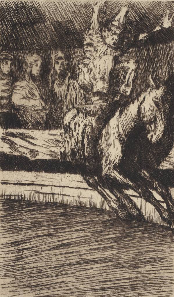 Karel Myslbek, Clown Circus, 1914, etching, NGP