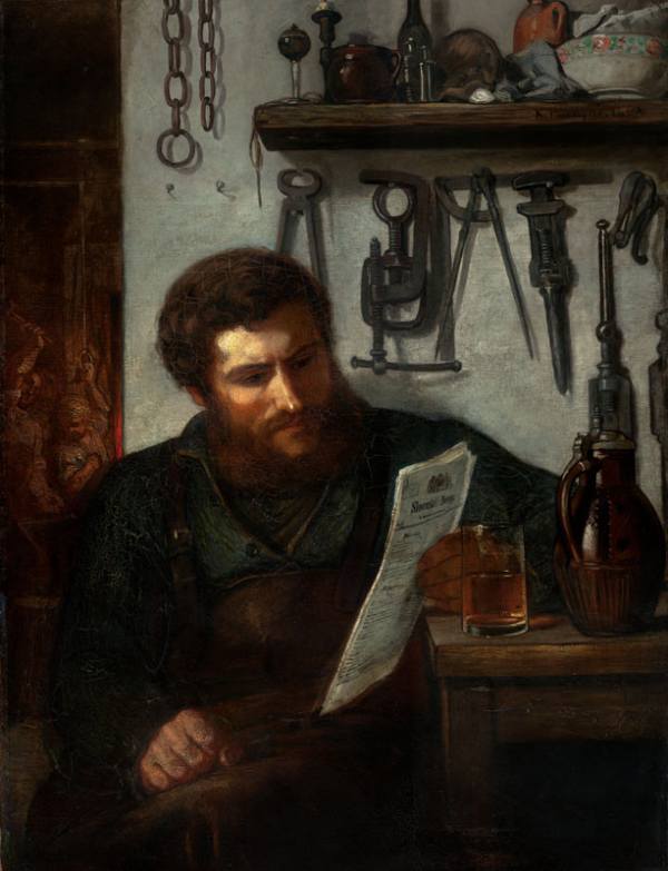 Karel Purkyně – Podobizna kováře Jecha, 1860, NGP