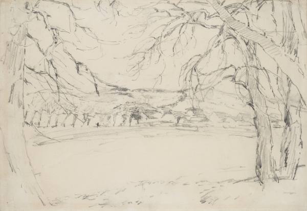 Antonín Slavíček, View of Troja, 1908, pencil on paper, National Gallery Prague