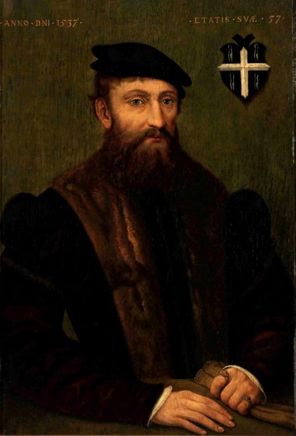 Portraits in the style of the German Old Masters were another popular genre, just as this one. It bears an inscription informing that the painting was made in 1537.