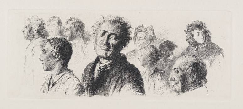 Adolph Menzel, Studie deseti hlav, 1844