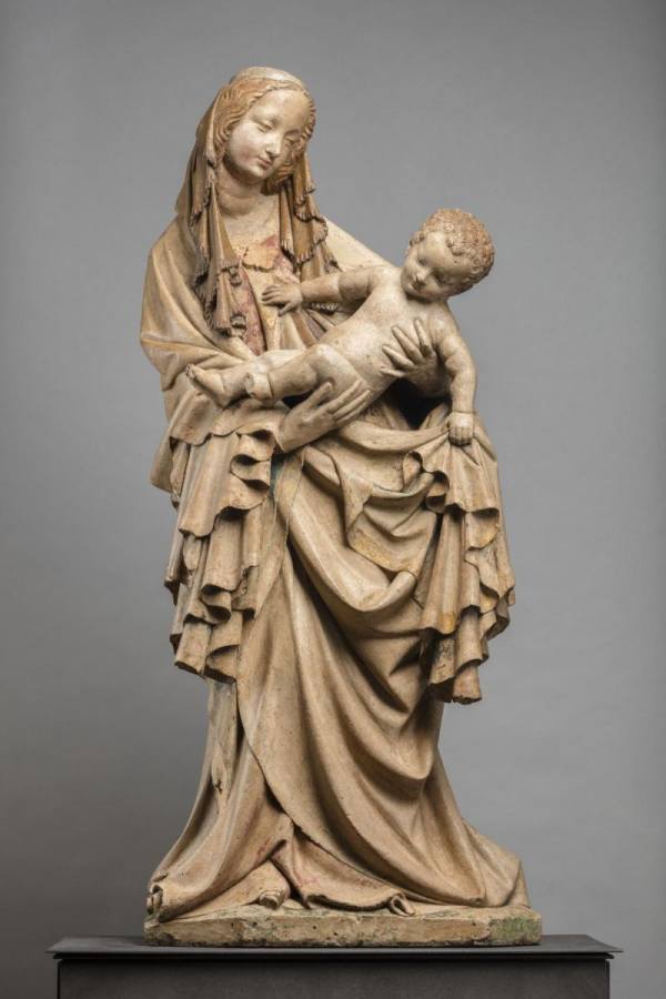 Mistr Krumlovské madony, Variant of the Krumlov Madonna / The Virgin and Child from Hallstatt, ca.1440