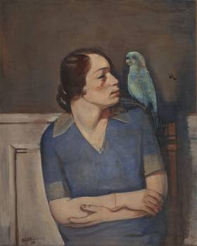 Georg Kars, Žena s papouškem, 1926
