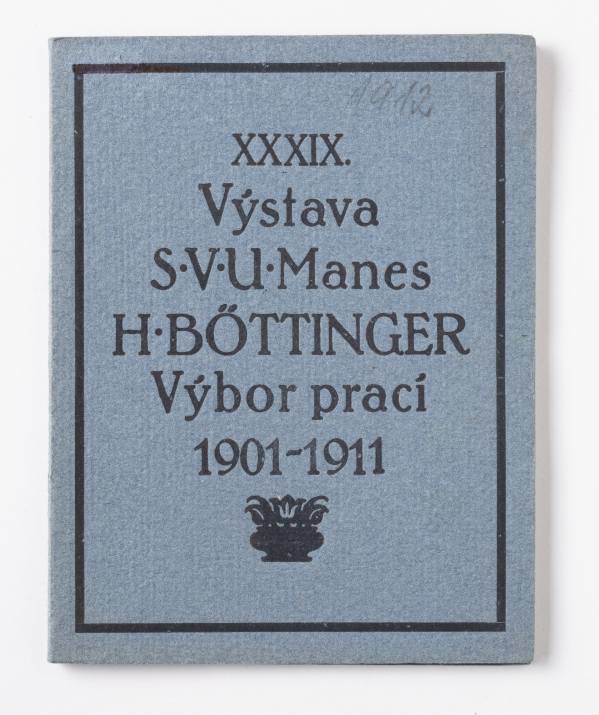 Obálka výstavního katalogu Spolku výtvarných umělců Mánes, 1914, Praha, Knihovna Národní galerie v Praze