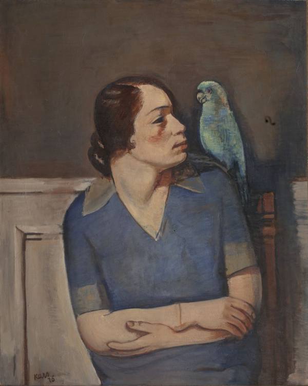 Georg Kars, Woman with a Parrot, 1926