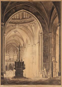 Ludvík Kohl, Chrámový interiér, Church Interior, 1807
