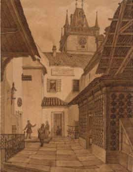 Vincenc Morstadt, Pavlač v bývalém nádvoří Staroměstské radnice v Praze, 1830