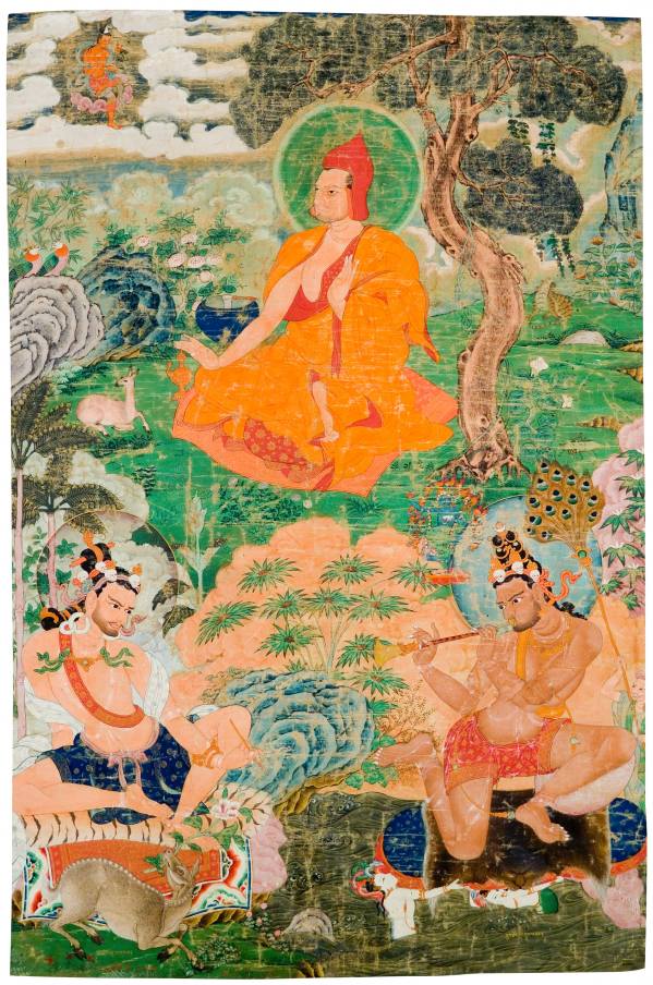 Three Mahasiddhas: Thogme, Nartapa and Lingbupa, Tibet, 17th century
