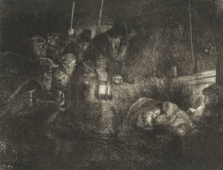 Rembrandt van Rijn, Klanění pastýřů (noční scéna), kolem 1652