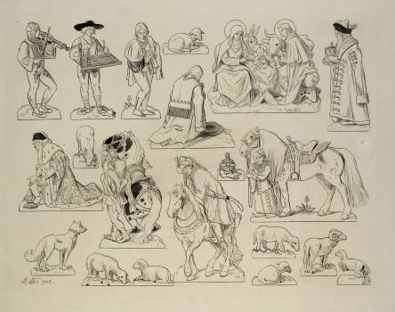 Mikoláš Aleš, Betlém – figurky k vystřihování, 1902