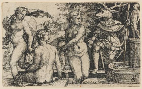 Georg Pencz, Diana and Actaeon, ca 1533