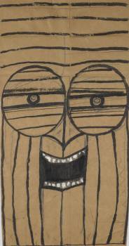 Saul Steinberg, Mask, 1961–1962, India ink, pencil, gouache, paper bag, National Gallery in Prague