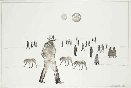 Saul Steinberg, Untitled, 1969, India ink, pencil, rubber stamps, paper, National Gallery in Prague