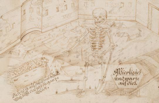 Anonymous draughtsman, Death in the Graveyard