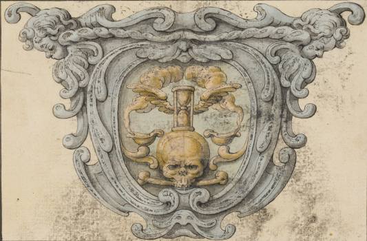 Hans Friedrich Schorer, Cartouche with a Symbol of Death