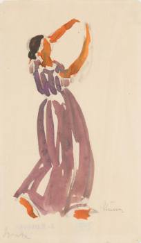 Jan Štursa, Taneční studie (Olga Gzovská), 1914, Národní galerie v Praze