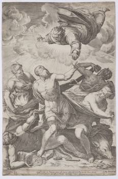 Agostino Carracci – rytec, Tintoretto – inventor, Pokušení svatého Antonína
