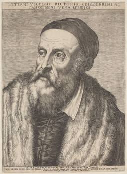 Agostino Carracci – engraver, Titian – inventor, Portrait of Titian
