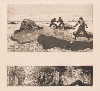 Max Klinger, Sailors, 2nd plate from the series On Death (Opus XI), 1889, etching, paper, National Gallery in Prague