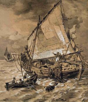 Merchant Vessel on the Dalmatian Coast, 1885