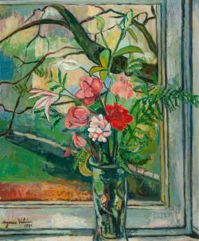 Suzanne Valadon, Flowers in Front of the Window, 1930, National Gallery Pra