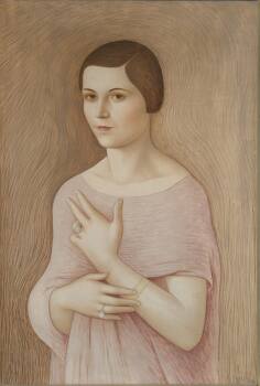 Jan Zrzavý, A Portrait of Miss Tydlitatová, 1932, oil, canvas, NGP