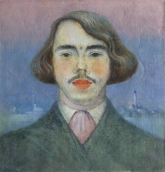 Jan Zrzavý, Self-Portrait, 1909, oil, canvas, NGP
