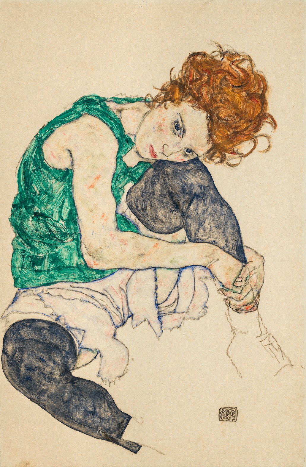 Egon-Schiele,-Sedící-žena-s-pokrčenými-koleny.jpg